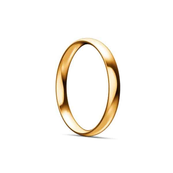 klassischer ring gewoelbt gelbgold